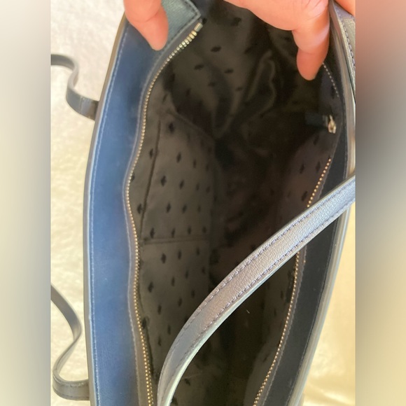 Kate Spade Tote Lilac Navy Blue and Matching Wallet - Picture 7 of 16